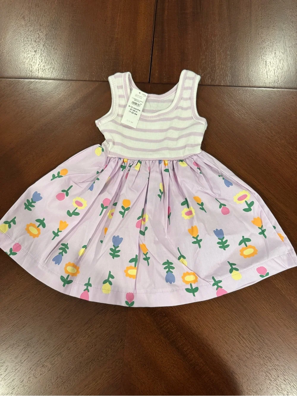 GAP Lavender Striped Tank Floral Dress